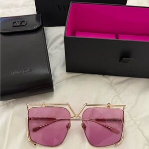 Valentino Gold and Pink Sunglasses